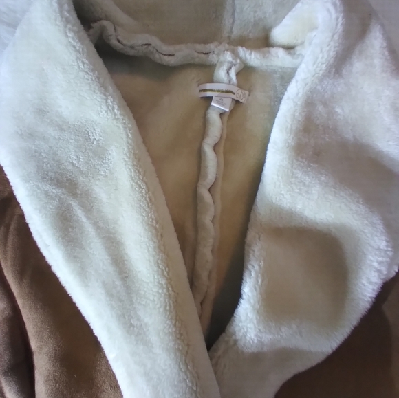 Westport 1962 long faux suede faux fur vest brown pockets XL - Picture 4 of 12